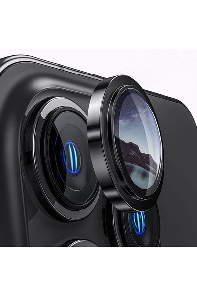 Mena Rise Diyar-ıFırsatShop واقي عدسة الكاميرا الفاخرة لهاتف iPhone 14 Pro/iPhone 14 Pro Max Sapphire، مضاد للخدش 9H