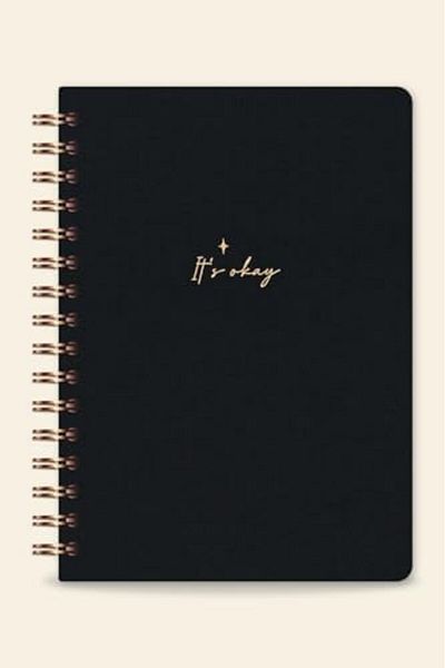 Mena Rise Diyar-Ifırsatshop A5 Spiral Hard Cover Linen Lined Undated Notepad Black 1017157