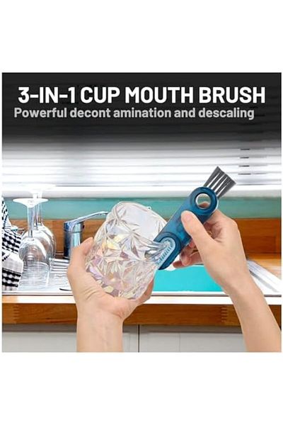 Mena Rise Şirinshop Functional Cleaning Brush Set – Cup, Bottle, Lid and Joint Cleaning