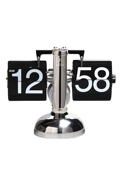 BRAGUS Retro, analog clock, suitable for a variety of decors, automatic, solid metal, black-stainless steel