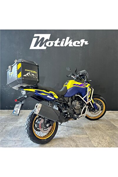 Motiker SUZUKI VSTROM 800DE Atk Arka Orta Çanta Desenli Sticker Etiket Modeli...