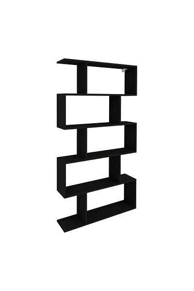haaus.ro haaus Kimo Bookcase, 5 Drawers, Black, 90 x 20 x 160 cm