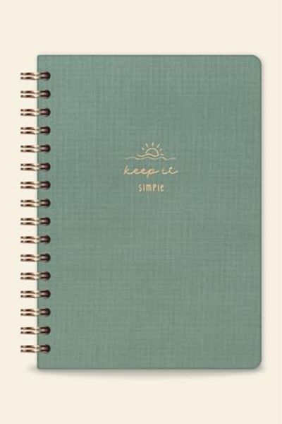 Mena Rise Diyar-Ifırsatshop A5 Spiral Hard Cover Linen Dotted Undated Notepad Green 1017157