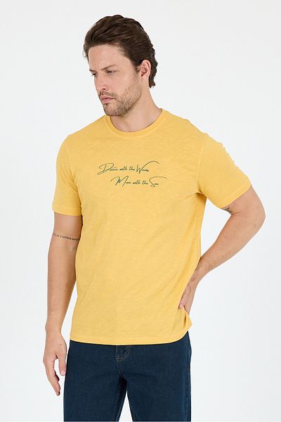 Rodi Men's 100% Cotton Crew Neck Short Sleeve Printed T-Shirt Comfortable and Stylish Casual Men's T-Shirt 0011