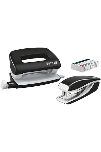 Mena Rise Şirinshop 55612095 Nexxt Wow Mini Stapler and Hole Punch Set, Black 1108107