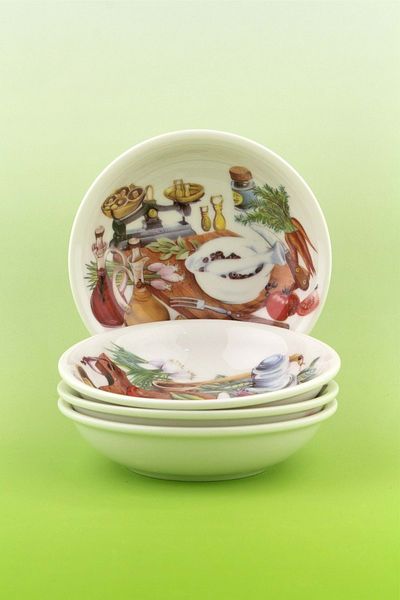 Bursa Porselen Dekor Breakfast 4 Pieces Porcelain Snack Bowl
