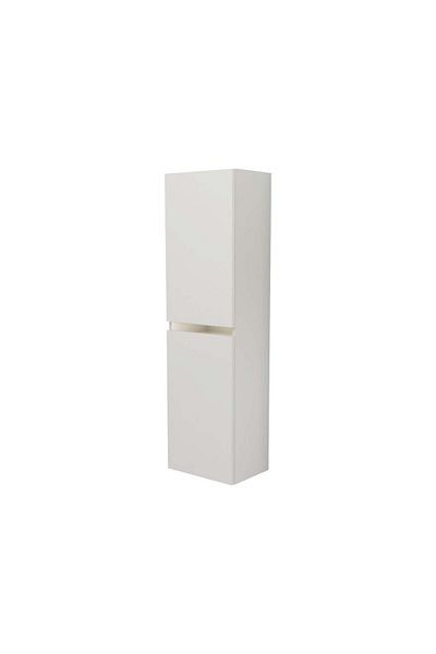haaus.ro Soldat Baie Zed, Suspendat, 2 Usi, Alb lucios/Alb, MDF, L 29 x l 22 x 104 cm