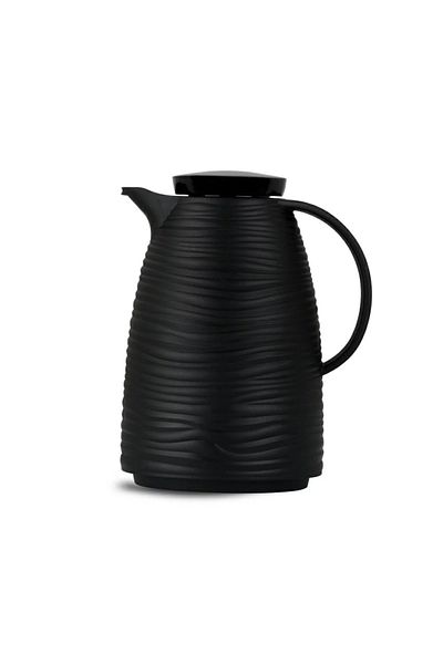 BASURRAH Black Wavy Tea Thermos, 1 Liter