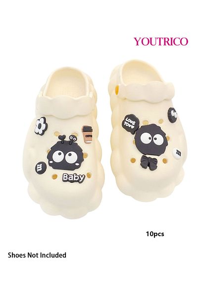 Youtrico 10pcs Cute Cookie Monster Jibbitz Charms For Crocs - Slipper Ornament