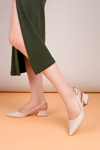 Luis Toronto Lt111 Skin Beige Women's 4 cm Heeled Shoes