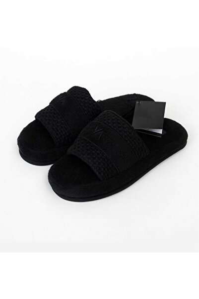 WhiteConsept Valeron Unisex Siyah Havlu Terlik