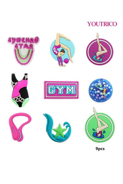Youtrico 9pcs Synchronized Swimming Jibbitz Charms For Crocs - Slipper Ornament
