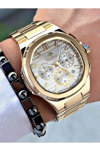 Bentini Men's Wrist Watch – Functional, Steel Band, Waterproof, 2-Year Warranty