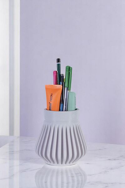 Evene Θήκη για στυλό Επιτραπέζια θήκη για στυλό Organizer Θήκη για στυλό Λευκό Χρώμα Μοντέλο 83