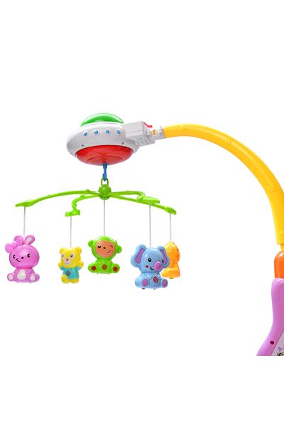 ideal STORE Musical Carousel with Warm Projections of Different Colors with Baby Crib Attachment, Crib Bell 917, multi
