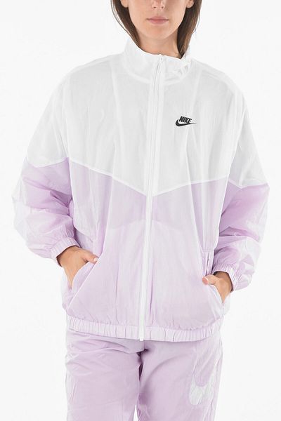Nike Two-Tone Nylon Windbreaker With Zip Closure