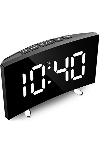 Ubitec Multifunction LED Clock with Curved Mirror Style,