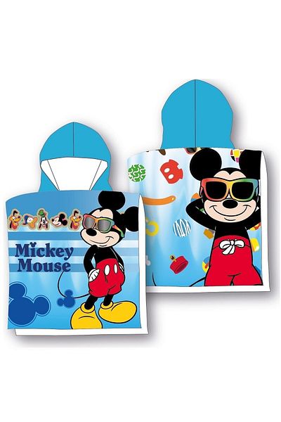 Mickey Mouse Children's bath towel, poncho type, 100% cotton, multicolor, 55x110 cm, So fun, Mickey Mouse