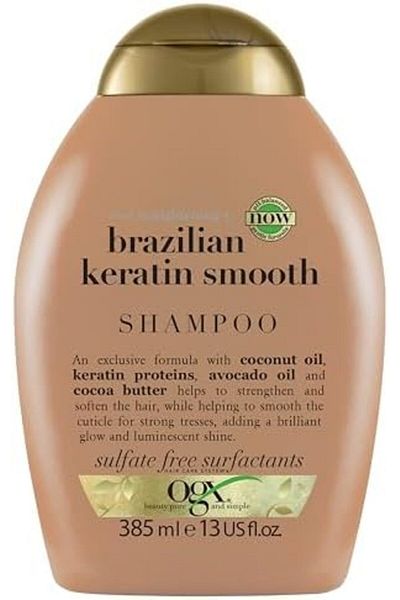 OGX Brazilian Keratin Smooth Shampoo, 385ml - Brown