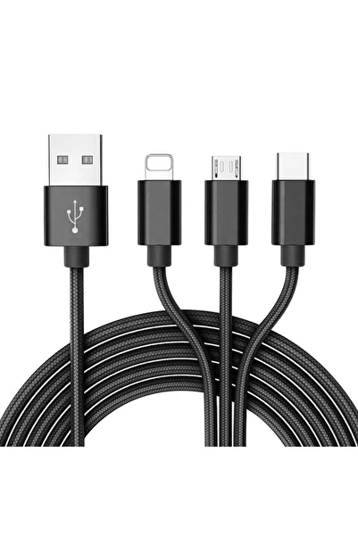 ideal STORE Cablu IdealSTORE 3 în 1 USB 3.1A, Încărcare rapidă