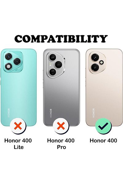 Fibaks حافظة لهاتف Honor 400 5G مع حماية للكاميرا وملمس ناعم ممتص للصدمات من السيليكون الأسود