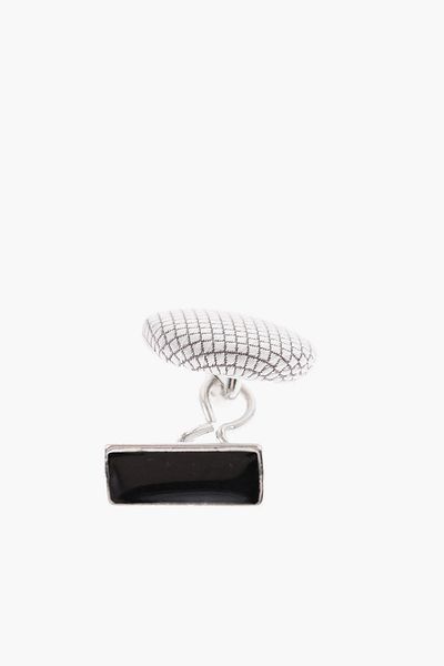 Corneliani Metal And Silk Round Cufflinks