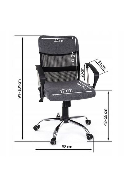 ideal STORE idealSTORE Viper Smart Collection swivel office chair, Equipped with TILT mechanism, Metal base,