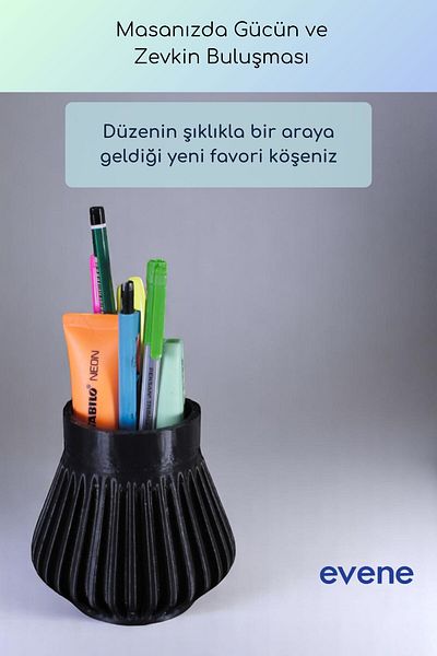 Evene Suport pentru stilou Suport pentru stilou de birou Organizator Suport pentru stilou Culoare neagra Model 83