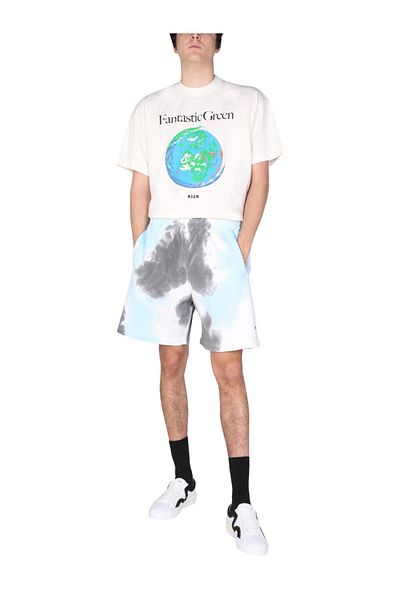 MSGM Tie Dye Pattern Bermuda