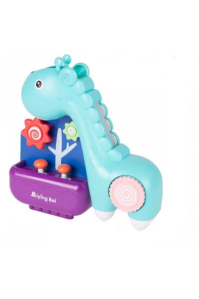 ideal STORE Funni Giraffe ideaSTORE bath toy, made of durable plastic, 3 suction cups for holding and
