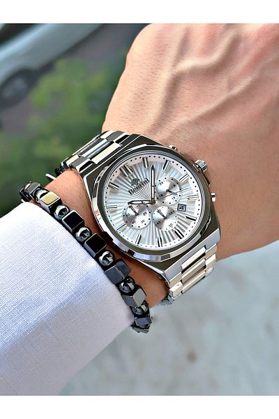 Bentini Men's Wrist Watch – Functional, Steel Band, Waterproof, 2-Year Warranty