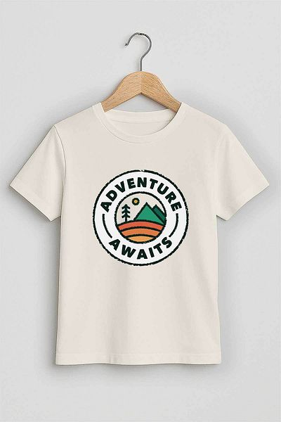peki baby&kids Well Boy's Combed Cotton Adventure Awaits Printed T-Shirt 18742