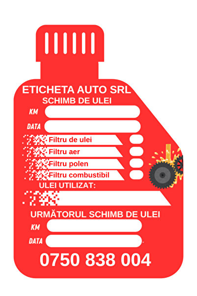 Eticheta Auto Set 100 Etichete autocolante de ulei personalizate / revizie / ...