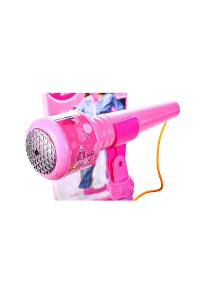 ideal STORE idealSTORE HANNA PINK Children's Microphone with Stand, MP3 CONNECTION, Lights, Applause Function, Red