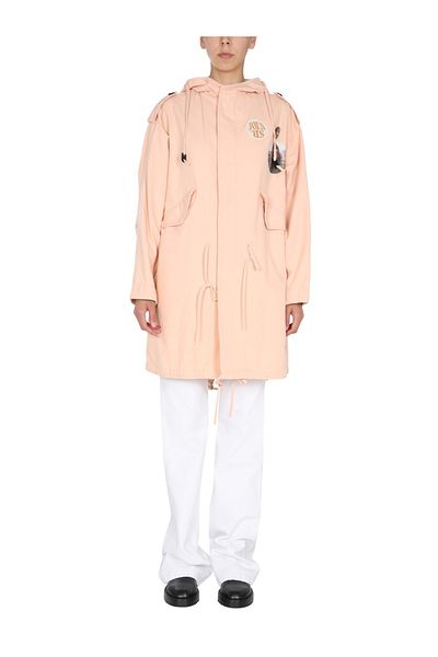 Raf Simons Parka cu etichetă cu logo
