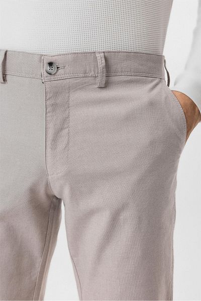 SÜVARİ Λινό παντελόνι Ceaser Premium με σχέδιο Cavalier Slim Fit