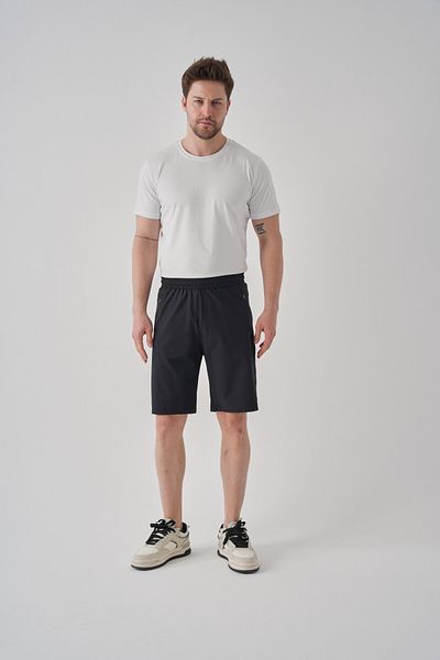 Shooter Sportswear Ανδρικό καλοκαιρινό σορτς μαύρο με φερμουάρ Άνετη εφαρμογή