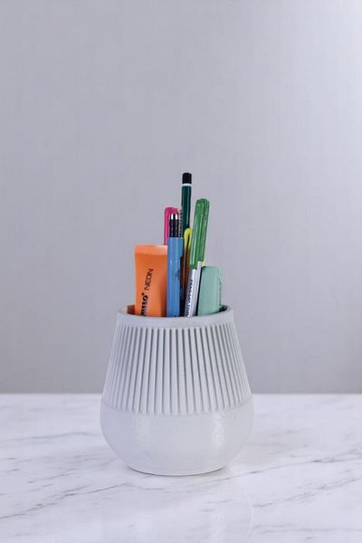 Evene Θήκη για στυλό Επιτραπέζια θήκη για στυλό Organizer Θήκη για στυλό Λευκό Χρώμα Μοντέλο 88