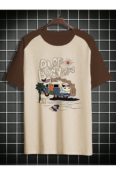 süper tekstil Graphic Printed Oversize Combed Cotton T-Shirt T-Shirt All Seasons