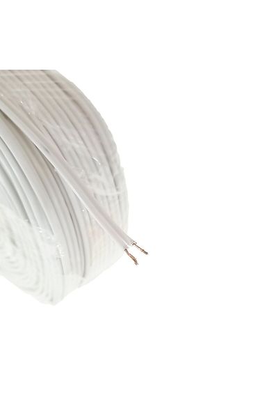 OEM Rola 100 m cablu pentru difuzor, bifilar, 2 x 1.5mmp, alb