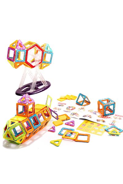 ideal STORE RUN Magnets 3D Intelligent Construction Set idealStore, 51 Magnetic Elements, Multicolored, Magnets