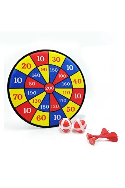 dalimag Joc de darts cu 2 mingi si 2 sageti, velcro, interactive pentru copii, 28 cm, multicolor