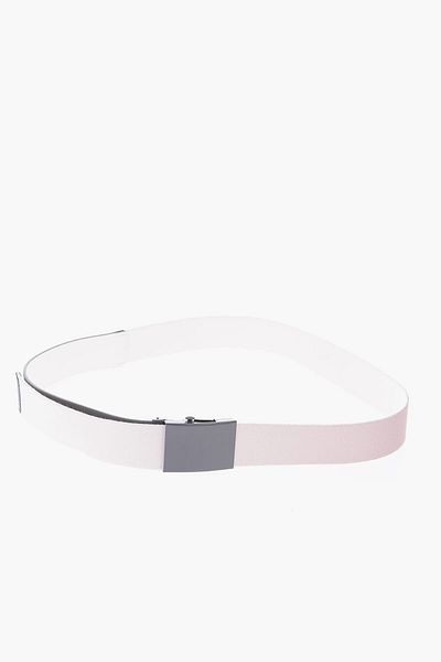 Diesel 30Mm Fabric Belt With Faux Leather Detail