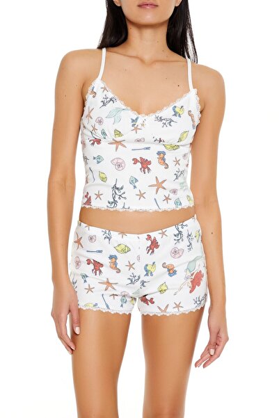 Forever 21 Deniz Kızı Desenli Pijama Takımı