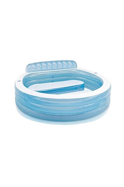 IDL IDL Summer Relax Inflatable Family Spa Pool With Armchair and Cup Holder, Size 224 x 216 x 7