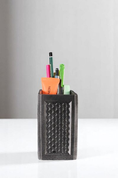 Evene Θήκη για στυλό Επιτραπέζια θήκη για στυλό Organizer Θήκη για στυλό Ασημί Αντίκα Χρώμα Μοντέλο 92
