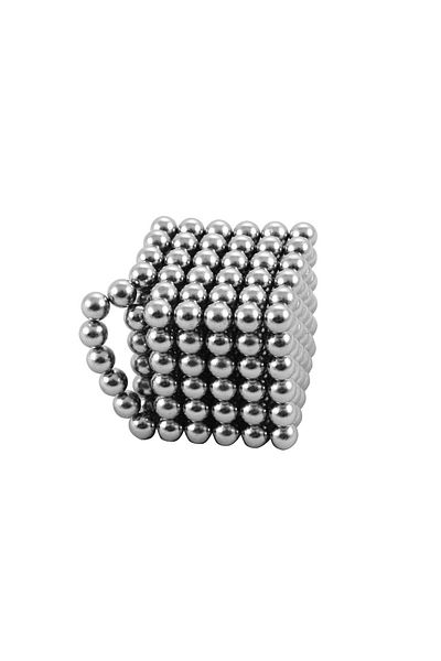 ideal STORE SILVER CUBE Magnetic Puzzle, 216 Spheres with a Diameter of 5mm, Supports the development of innovation and offers a