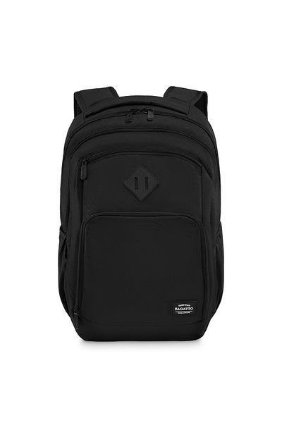 zagatto Men’s backpack, black, waterproof, 15.6” laptop pocket, A4 fit, 30L, 46x33x20 cm, ZG795