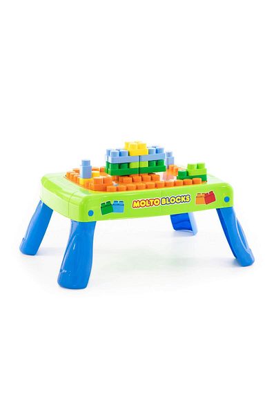 ideal STORE MoltoBlocks idealSTORE Building Blocks Table Set, Dimensions 64 x 46 x 27 cm, Includes 20