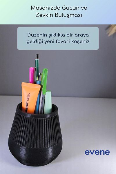 Evene Θήκη για στυλό Επιτραπέζια θήκη για στυλό Organizer Θήκη για στυλό Μαύρο Χρώμα Μοντέλο 88
